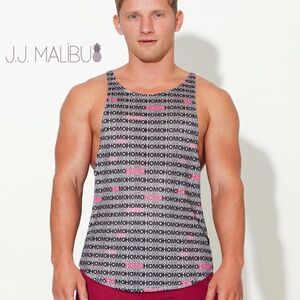 JJ Malibu Homo Mesh Tank Top Medium Gently worn 90% polyester / 10% spandex